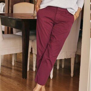 Frank & Eileen Cropped Ankle Pants in Deep Berry